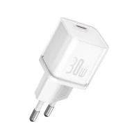 Мережевий зарядний пристрій Baseus  GaN5S Fast Charger 1C 30W EU Moon White