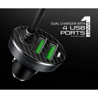 Автомобільний зарядний пристрій CHAROME C7 4-Port Front and Back Seat Car Charger Black (Цвет Черный), Атикул k24565 |  купить на VILKI.NET - фото № 1