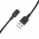 Кабель BOROFONE BX113 Lenny silicone charging data cable iP(L=1M) Black