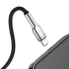 Кабель Baseus Cafule Series Metal Data Cable USB to IP 2.4A 0.25m Black (Black)- № 5