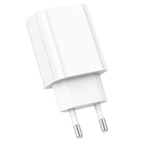 Мережевий зарядний пристрій BOROFONE BA65A Single port PD20W charger White (Цвет 7068), Атикул k15863 |  купить на VILKI.NET - фото № 1