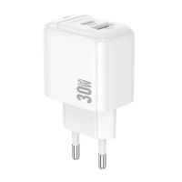 Мережевий зарядний пристрій BOROFONE BAS45A Potential PD30W+QC3.0 charger(EU) White