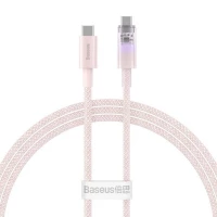 Кабель Baseus Explorer Series Fast Charging Cable with Smart Temperature Control Type-C to Type-C 100W 2m Baby Pink