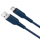 Кабель HOCO X59 USB to Type-C 3A, 1m, nylon, TPE connectors, Blue