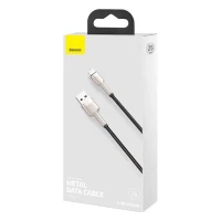 Кабель Baseus Cafule Series Metal Data Cable USB to IP 2.4A 0.25m Black (Колір Black) - фото № 2