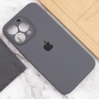 Чохол для смартфона Silicone Full Case AA Camera Protect for Apple iPhone 14 Pro 12,Dark Grey (Колір Dark Grey) - фото № 6