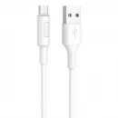 Кабель HOCO X25 USB to Micro 2A, 1m, PVC, PVC connectors, White