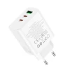 Мережевий зарядний пристрій HOCO C126A Pure power PD40W three-port(2C1A) charger White (Белый)- № 4