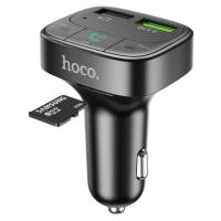 АЗП з FM-модулятором HOCO E59 Promise QC3.0 car BT FM transmitter 18W Black (Цвет Черный) - фото № 5