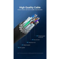 Кабель-подовжувач Vention USB 3.0 A Male to A Male  Cable 1M Black PVC Type (CONBF) (Цвет 7073) - фото № 7