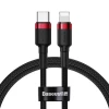Кабель Baseus Cafule Cable Type-C to iP PD 20W 1m Red+Black (Red+Black) Baseus - № 1