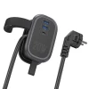 Мережевий подовжувач HOCO NS7 Sharp 1 position(PD20W/1C2A) desktop socket(EU/GER) Black (Черный)- № 6