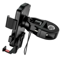 Велотримач для телефона HOCO CA73 Flying one-touch bicycle and motorcycle universal holder Black＆Red (Колір Black-Red) - фото № 6