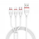 Кабель BOROFONE BX17 3-in-1 Enjoy charging cable for iP+Micro+Type-C White