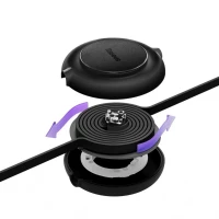 Кабель Baseus Free2Draw Retractable Crystal Fast Charging Data Cable USB to M+L+C 3.5A 1.1m Cluster Black (Цвет Cluster Black) - фото № 4