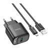 Мережевий зарядний пристрій HOCO C140A Smart single port QC3.0 charger set(Micro)(EU) Black k53873 - № 1 Мережевий зарядний пристрій HOCO C140A Smart single port QC3.0 charger set(Micro)(EU) Black (7073) Hoco - № 1