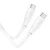 Кабель HOCO X93 Type-C to Type-C 240W, 1m, TPE, TPE connectors, White (Білий)- № 4