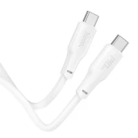 Кабель HOCO X93 Type-C to Type-C 240W, 1m, TPE, TPE connectors, White (Цвет Білий) - фото № 4
