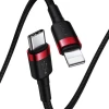 Кабель Baseus Cafule Cable Type-C to iP PD 20W 1m Red+Black (Red+Black)- № 4