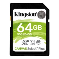 Карта пам'яті SDXC (UHS-1 U1) Kingston Canvas Select Plus 64Gb class 10 V10 (R-100MB/s)