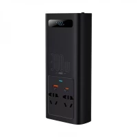 Автомобільний інвертор Baseus IGBT Power Inverter 300W (220V CN/EU ) Black (Цвет Черный) - фото № 3