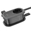 Мережевий подовжувач HOCO NS7 Sharp 1 position(PD20W/1C2A) desktop socket(EU/GER) Black (Черный)- № 5
