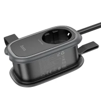 Мережевий подовжувач HOCO NS7 Sharp 1 position(PD20W/1C2A) desktop socket(EU/GER) Black (Цвет Черный) - фото № 5