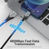 Кабель Vention USB 2.0 A to Lightning Cable 1M Gray Aluminum Alloy Type (LABHF) (Черный)- № 4