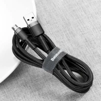 Кабель Baseus Cafule Cable USB For Micro 2A 3m Gray+Black (Цвет Black-Gray) - фото № 6