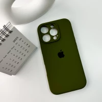Чохол для смартфона Silicone Full Case AA Camera Protect for Apple iPhone 16 Pro Max 29,Army Green (Колір Army-Green) - фото № 6