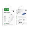 Мережевий зарядний пристрій HOCO C126A Pure power PD40W three-port(2C1A) charger White (Белый)- № 5