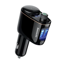 АЗП з FM-модулятором Baseus Locomotive Wireless MP3 Vehicle Charger Black (Колір 7073), Атикул k10415 |  купить на VILKI.NET - фото № 1
