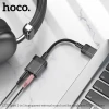 Аудiокабель HOCO LS37 Spirit transparent external sound card USB to 3.5mm Black (Черный)- № 4