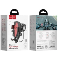 Велотримач для телефона HOCO CA73 Flying one-touch bicycle and motorcycle universal holder Black＆Red (Колір Black-Red) - фото № 8