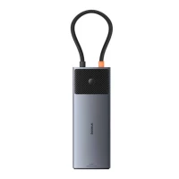 USB-хаб Baseus Metal Gleam Series II 10-in-1 USB HUB Cosmic Black(USB-C to 1*HDMI4K@120Hz+1*HDMI4K@60Hz+1*USB-A(10Gbps)+1*USB-C(10Gbps)+2*USB-A(480Mbp