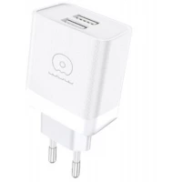 Мережевий зарядний пристрій WUW-C222 2.4A Charger  2 USB A  white (Цвет White), Атикул k57651 |  купить на VILKI.NET - фото № 1