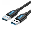 Кабель-подовжувач Vention USB 3.0 A Male to A Male  Cable 1M Black PVC Type (CONBF) (7073) Vention - № 1
