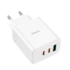 Мережевий зарядний пристрій HOCO C126A Pure power PD40W three-port(2C1A) charger White (Белый)- № 3