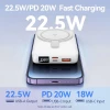 Зовнішній акумулятор Vention 10000mAh Magnetic Wireless Power Bank (USB-C + Lightning + USB-C + USB-A +Wireless) 22.5W White LED Display Type (FHTW0) (7068)- № 8