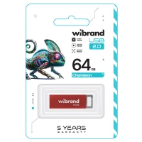 Флеш-накопичувач Wibrand USB 2.0 Chameleon 64Gb Red (Колір Красный) - фото № 2