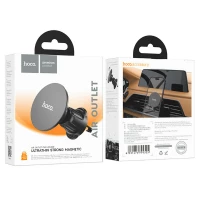 Автотримач для телефона HOCO H12 Fine jade ring magnetic car holder(air outlet) Black (Колір Черный) - фото № 8