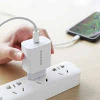 Мережевий зарядний пристрій BOROFONE BA38A Plus Speedy PD20W White (Колір 7068) - фото № 4