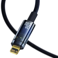 Кабель Baseus Explorer Series Auto Power-Off Fast Charging Data Cable Type-C to IP 20W 1m Blue (Цвет Синий) - фото № 4