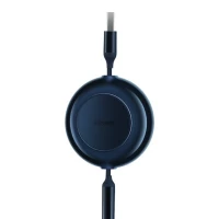 Кабель Baseus Bright Mirror 2 Series Retractable 3-in-1 Fast Charging  Data Cable USB to M+L+C 3.5A 1.1m Blue (Цвет Синий) - фото № 7