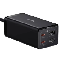 Мережевий зарядний пристрій Baseus GaN5 Pro Desktop Fast Charger 1U+2C+HDMI 67W with 1.5m power cord EU Black
