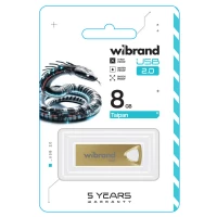 Флеш-накопичувач Wibrand USB 2.0 Taipan 8Gb Gold (Цвет Золотистый) - фото № 2