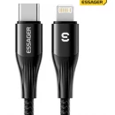 Кабель ESSAGER SY01-P Type-C to IP 29W black