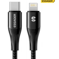 Кабель ESSAGER SY01-P Type-C to IP 29W black
