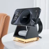 Бездротовий зарядний пристрій ACEFAST E17 desktop 3-in-1 wireless charging holder Black (Черный)- № 6