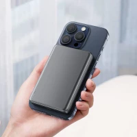 Зовнішній акумулятор ACEFAST M12 PD20W ultra-thin magnetic wireless charging power bank 10000mAh, Black (Цвет Черный) - фото № 5